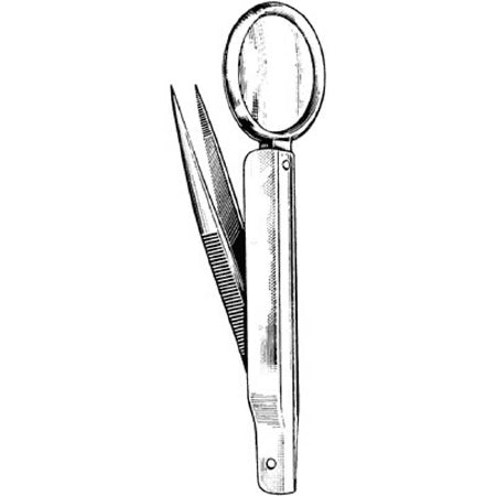 Sklar Merit Splinter Forceps 3 Inch Physician Grade Stainless Steel NonSterile NonLocking Thumb Handle Straight - 97-788