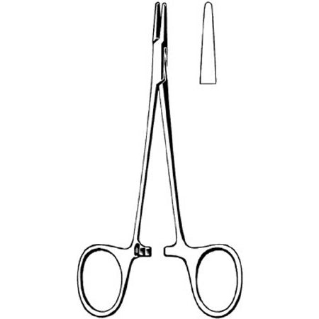 Merit - Needle Holder 5 Inch Length Straight Smooth Tip Finger Ring Handle - 97-809