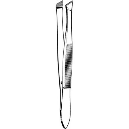 Sklar Merit Cilia Forceps Bergh 3-1/2 Inch Physician Grade Stainless Steel NonSterile NonLocking Thumb Handle Straight Serrated Tip - 98-155