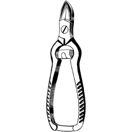 Sklar - Nail Nipper Concave Jaw 4-1/2 Inch Length Stainless Steel - 98-485