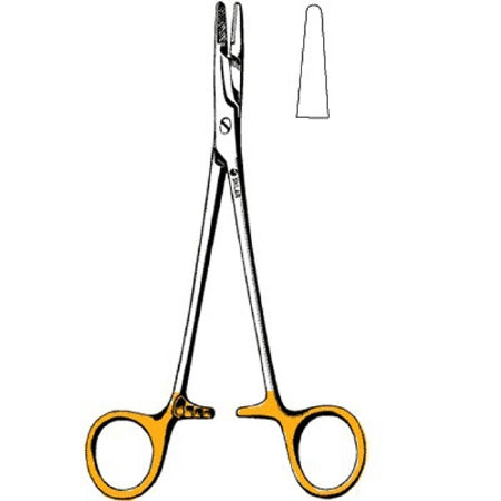 Sklar Sklar TC Needle Holder 4-3/4 Inch Straight Smooth Tips Finger Ring Handle - 21-8026