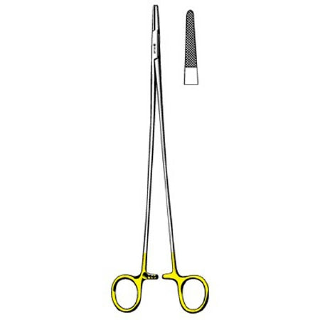 Sklar Econo Needle Holder 5-1/4 Inch Straight Smooth Tip Finger Ring Handle - 21-809