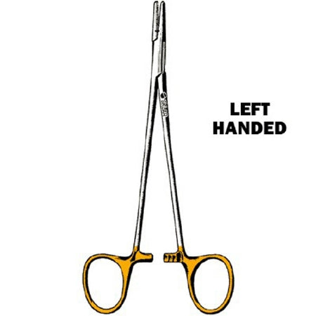 Sklar Needle Holder 6 Inch Straight Serrated Tip Finger Ring Handle - 20-2060