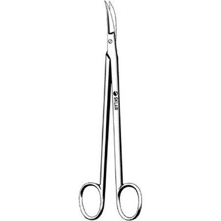 Sklar - Operating Scissors Kelly-Adson 6-1/4 Inch Length OR Grade Stainless Steel NonSterile Finger Ring Handle Curved Sharp Tip / Sharp Tip - 50-4662