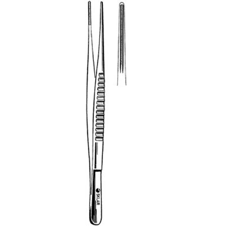 Sklar - Tissue Forceps DeBakey 9-1/2 Inch Length OR Grade Stainless Steel NonSterile NonLocking Thumb Handle Straight 2 mm Jaws with 1 X 2 Rows of Fine Atraumatic Teeth - 52-5195