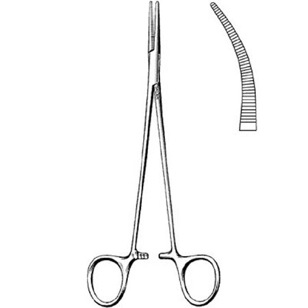 Sklar Sklar Hemostatic Forceps Mosquito 7 Inch Premium OR Grade Stainless Steel NonSterile Ratchet Lock Finger Ring Handle Curved Delicate Serrated Tips - 55-2022