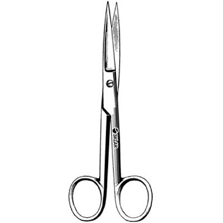 Sklar - Operating Scissors 5 Inch Length OR Grade Stainless Steel Finger Ring Handle Sharp Tip / Sharp Tip - 22-1150