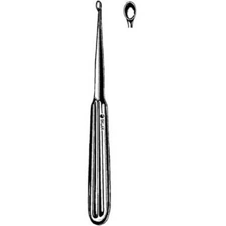 Sklar Sklar Dermal Curette 6-1/4 Inch Length Single-ended Handle Size 1 Tip Straight Oval Tip - 808435