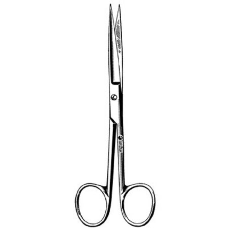 Sklarlite XD - Operating Scissors 4-1/2 Inch Length OR Grade Stainless Steel Finger Ring Handle Straight Sharp Tip / Sharp Tip - 23-1112