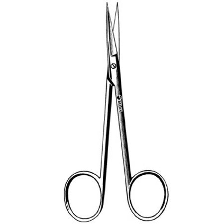 Sklarlite XD - Iris Scissors 3-1/2 Inch Length OR Grade Stainless Steel Finger Ring Handle Straight Sharp Tip / Sharp Tip - 23-1152