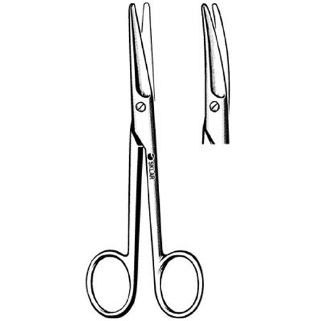 Sklar SklarLite Dissecting Scissors Sklarlite Mayo 5-1/2 Inch Length OR Grade Stainless Steel NonSterile Finger Ring Handle Curved Blunt/Blunt - 23-1166