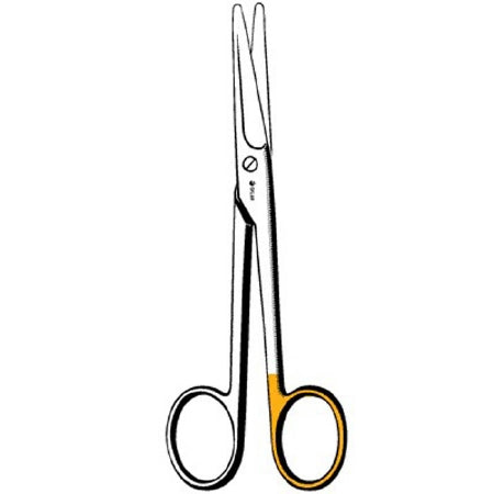 Sklar Sklarlite Sklarcut Dissecting Scissors Mayo 6-3/4 Inch Length OR Grade Stainless Steel NonSterile Finger Ring Handle Straight Blunt/Blunt - 23-1274