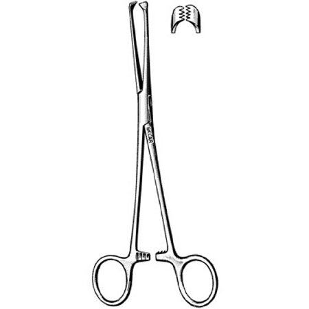 Sklar Sklarlite XD Tissue Grasping Forceps Allis 5 Inch Premium OR Grade Stainless Steel NonSterile Ratchet Lock Finger Ring Handle Straight Extra Delicate 4 X 5 Teeth - 23-2861