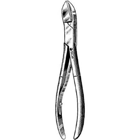 Sklar Sklar Bone Cutting Forceps Liston 5-1/2 Inch Premium OR Grade Stainless Steel NonSterile NonLocking Plier Handle w/Spring Angled Sharp Blades - 40-3155