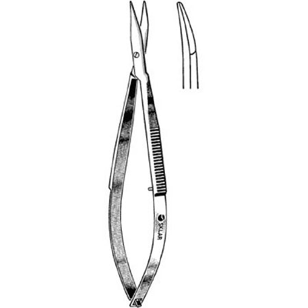 Sklar Sklar Tenotomy Scissors Westcott 4-1/4 Inch Length OR Grade Stainless Steel NonSterile Thumb Handle w/Spring Curved Blunt/Blunt - 64-3146