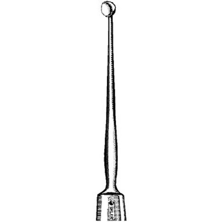 Sklar - Chalazion Curette Skeele 5 Inch Length Solid Flat Handle 2 mm Tip Blunt Serrated Round Cup Tip - 65-3162