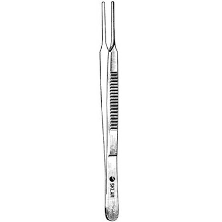 Sklar Sklar Utility Forceps McCollough 4 Inch Surgical Grade Stainless Steel NonSterile NonLocking Thumb Handle Straight Smooth Tips - 66-6112