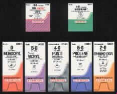 Prolene - Suture with Needle Nonabsorbable Uncoated Clear Suture Monofilament Polypropylene Suture Size 5 - 0 18 Inch Suture 1-Needle 13 mm Length 3/8 Circle Precision Point - Reverse Cutting Needle - 8605G