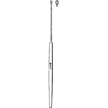 Sklar Sklar Ear Curette Shapleigh 6-1/4 Inch Length Single-ended Handle Size 1 Tip Straight Serrated Fenestrated Tip - 67-2525