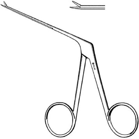 Sklar Ear Forceps 3-1/4 Inch Surgical Grade Stainless Steel NonSterile NonLocking Finger Ring Handle Straight Serrated Tip - 67-8170
