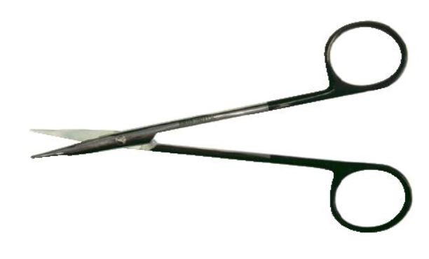 BR Surgical BR Surgical SuperCut Tenotomy Scissors Stevens 4-1/2 Inch Length Surgical Grade Stainless Steel NonSterile Finger Ring Handle Curved Blunt/Blunt - BR08-36312SC