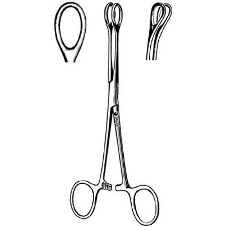 JEDMED - Nasal Forceps Blakesley 190 mm Surgical Grade Stainless Steel NonSterile NonLocking Finger Ring Handle Straight 4 X 10 mm Fenestrated Oval Cups - 54-2991