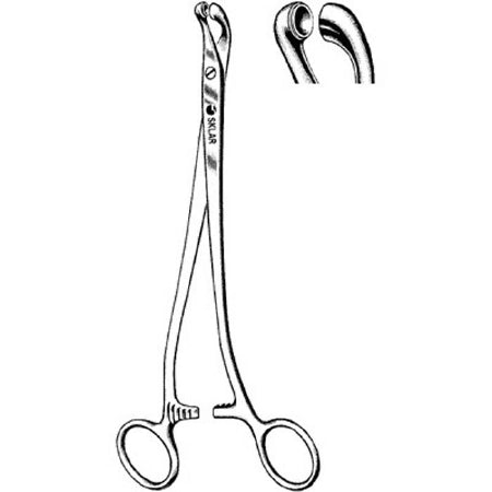 Sklar Biopsy Forceps Thomas-Gaylor 9-1/2 Inch Surgical Grade Stainless Steel NonSterile Ratchet Lock Finger Ring Handle Angled - 80-1695