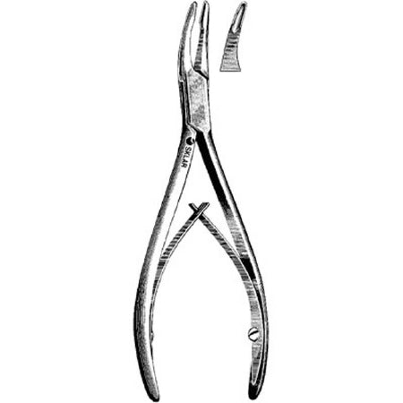 Sklar General Purpose Rongeur Friedman Curved, Hollow Tips Plier Type Handle 6-1/2 Inch L - 40-3192