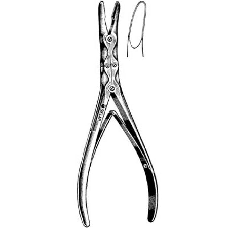 Sklar General Purpose Rongeur Zaufel Jansen Curved, Hollow Tips Spring-Loaded Plier Handle 7 Inch L - 40-4265