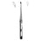 Sklar - Bone Curette Bruns 9 Inch Length Hexagonal Solid Handle Size 1 Tip Straight Oval Cup Tip - 40-7333