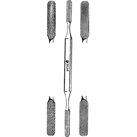 Sklar Sklar Rasp / File Fomon 8-1/2 Inch Stainless Steel Reusable Straight Fine Blades with Cross Striations - 40-9688
