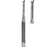 Sklar - Osteotome Silver Curved, Single Guard Stainless Steel NonSterile 7 Inch Length - 41-1355