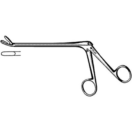 Sklar Intervertebral Disc Rongeur / Pituitary Love-Gruenwald Up-Angled Ring Handle 7 Inch L shaft - 42-3158