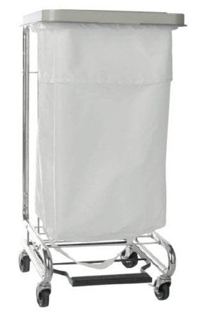 McKesson - Hamper Stand Surgery Soiled Linen Rectangular Opening 30 to 33 gal. Capacity Foot Pedal Self-Closing Lid - 03-159500