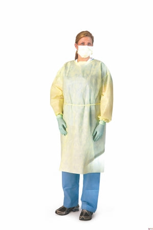 Medline - Protective Procedure Gown One Size Fits Most Yellow Sterile Not Rated Disposable - NON275670