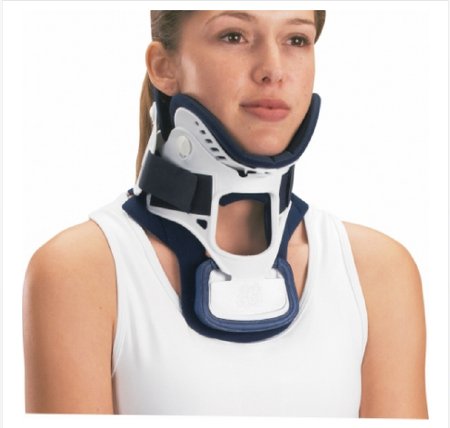 DJO Miami J Cervical Collar Plastic Medium Rigid 2-1/2 Inch Height 10 to 20 Inch Circumference - 79-83205
