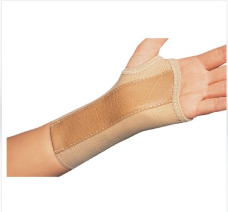ProCare - Wrist Brace Low Profile / Contoured / Wraparound Aluminum / Cotton / Elastic Left Hand Beige Large - 79-87087