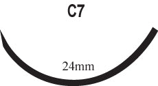 Surgical Specialties PolySyn Suture with Needle Absorbable Coated Undyed Suture Braided Polyglycolic Acid Suture Size 3-0 27 Inch Suture 1-Needle 24 mm Length 3/8 Circle Reverse Cutting Needle - 442B