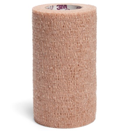 3M Coban LF - Cohesive Bandage 4 Inch X 5 Yard Standard Compression Self-adherent Closure Tan NonSterile - 2084