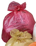 Medegen Medical Products - Biohazard Waste Bag 13 to 16 gal. Red Bag Polypropylene 25 X 35 Inch - 5237