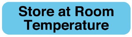 UAL - Pre-Printed Label Auxiliary Label Light Blue Paper Store at Room Temperature Safety and Instructional 5/16 X 1-1/4 Inch - ULFP714