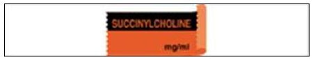 United Ad Label Pre-Printed Label Anesthesia Label Succinylcholine mg/ml Fluorescent Red 1/2 X 1 Inch - ULTA048