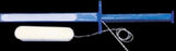 Shippert Medical Technologies Rhino Rocket Nasal Packing with Applicator PVA Expandacell Foam Non-impregnated Small 1 X 3 X 3 cm 8 Count Sterile - 11S-S0300-08AS