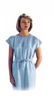 Precept Medical Products Patient Exam Gown One Size Fits Most Adult NonSterile Blue - 449