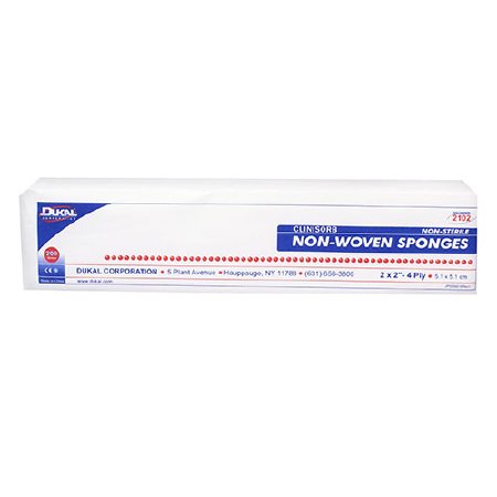 Dukal Clinisorb NonWoven Sponge Polyester / Rayon 4-ply 2 X 2 Inch Square NonSterile - 2102
