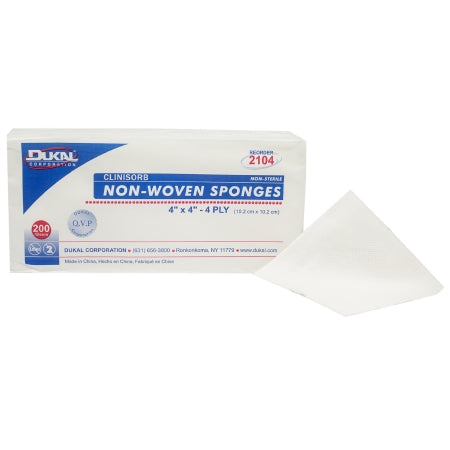 Clinisorb - Nonwoven Sponge Polyester / Rayon 4-ply 4 X 4 Inch Square NonSterile - 2104