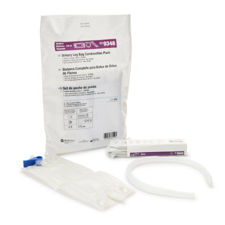 Hollister - Urinary Leg Bag Anti-Reflux Valve Sterile Fluid Path 19 oz. Vinyl - 9348