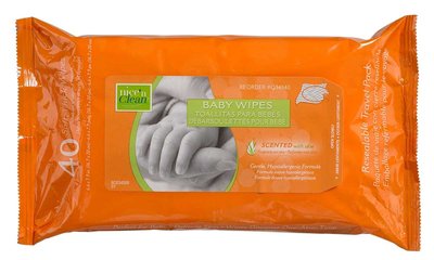 Professional Disposables Nice'n Clean Baby Wipe Soft Pack Aloe / Vitamin E Scented 40 Count - Q34540