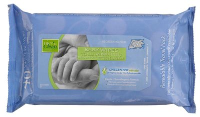 Professional Disposables Nice'n Clean Baby Wipe Soft Pack Aloe Unscented 40 Count - Q70040