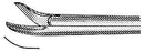 Miltex - Micro Ear Scissors House-Bellucci 3 Inch Length OR Grade German Stainless Steel NonSterile Finger Ring Handle Curved Right Blade Blunt Tip / Blunt Tip - 19-2159